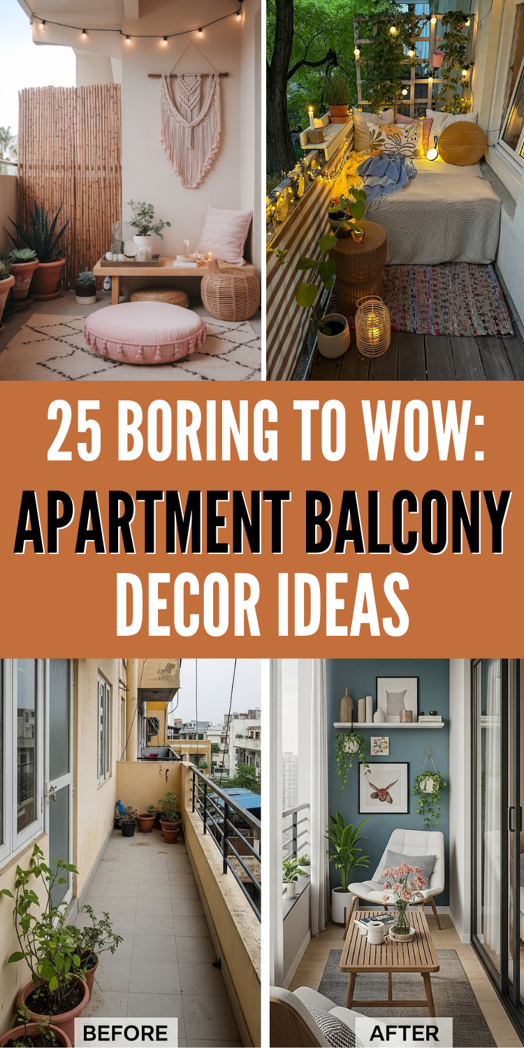From Boring to Wow: 25 Apartment Balcony Decor Ideas