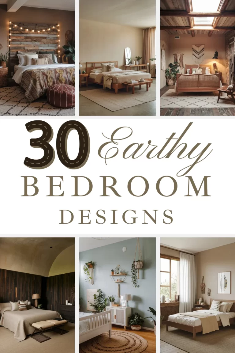 30 Earthy Bedroom Designs with Natural & Cozy Vibes